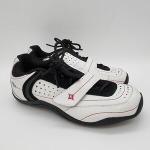 Specialized White Athletic Shoes with Ventilation and Grip